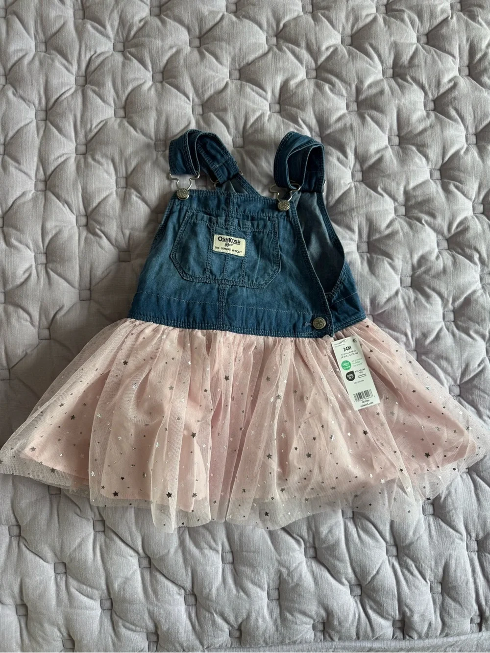 NWT OshKosh Girls' Pink Sparkle Skirt Dress